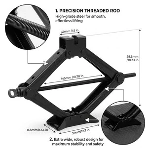 Steel 2T Manual Hydraulic Foldable Car Jack with 380MM Max Height Warranty