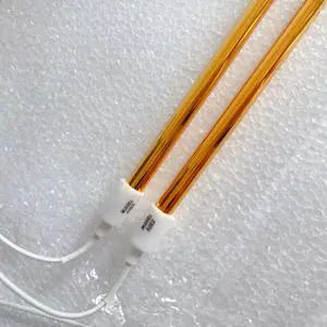 Gold Reflector Halogen Infrared Lamp Ir Heating Tube Infrared Drying Lamp Quartz Glass Heating Infrared Heater