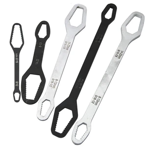 Universal Wrench Set, Multi Size Double Ended Self Tightening Wrench, Metric & Imperial Serrated Wrench for Nuts Bolts