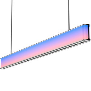 Smart RGB LED Linear Pendant Lamp Gesture Control App WiFi Remote Dimmable Modern Chandelier For Dining Kitchen Island