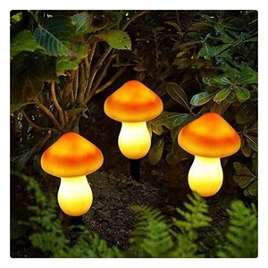 Waterproof Outdoor Solar Powered Mushroom Underground Small Garden String Lights for Decoration
