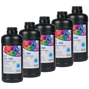 High Quality 1000ml UV LED Ink Curable Ink for Printers Leather/Film Digital Printing Smooth Printing No Clogging