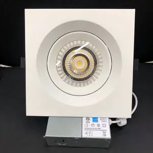 ETL FCC LED Downlight 5inch 24w Deep Cone Directional 5cct 27k30k35k40k50k air Tight Wet Location High Lumen Suqare Trim