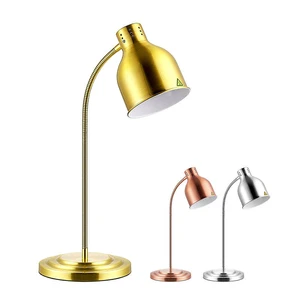 Electric Buffet Food Warming Lamp with Gold Finish Energy Saving & Adjustable Temperature Elegant Design for Restaurant Use