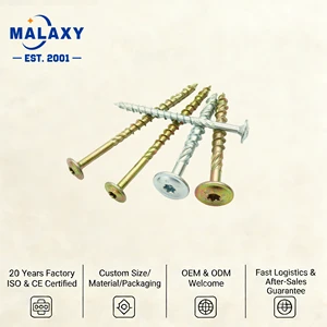 MALAXY Hot Selling M5.0 Yellow Zinc Spiral Shank Common Nail Cheap Steel Nails for Chipboard Carton Packing