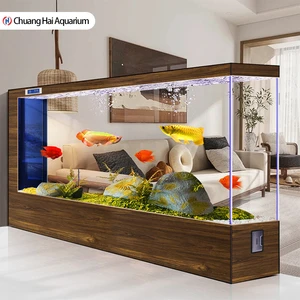 2026 New High-end Large Floor Fish Tank Ultra Clear Glass Aquarium Screen Divider for Living Room, Office & Business Premises