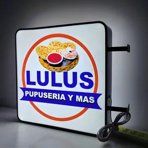 Zhilin Outdoor Custom Round LED Light Box Sign Double Sided Blade Sign Wall Mounted Illuminated Logo Signage For Shop Storefront