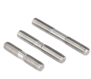 M6 M8 M10 M12 Steel Customized Stainless Steel Double End Head Threaded Rod Bar Stud Bolt