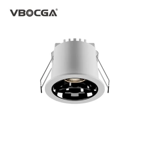 Modern 7W 10W 15W LED Deep Honeycomb Recessed Downlight with Knob Switch Die Cast Aluminum Housing for Hotel Lighting
