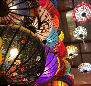 VIET DELTA VIET NAM BEST PRICE PAPER LANTERN-Religious & Flower Style Home Decoration Amber +84383004939