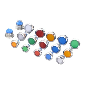 Yongyetai 12mm 16mm 19mm 22mm Metal Indicator LED 3-6V/12-24V/220V Waterproof Sign Pilot Lamp