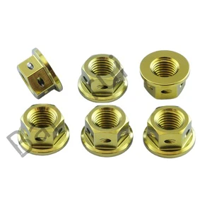 High Quality BRT M4-M24 Gr5 Titanium Flanged Nylon Nut Fasteners Polished Factory Price Direct Shaanxi China Industrial