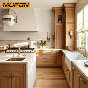 American White Oak Shaker Kitchen Cabinet Furniture Sets Solid Wood Complete Inset Face Frame Kitchen Cabinets Design