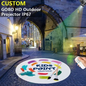Free Design Custom Logo Aluminum Gobo Projector Advertising Lights LED Sign Wall Projection Lamp Outdoor Waterproof IP67