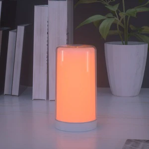 Night Light Touch Sensor Lamp Bedside Table Lamp for Kids Bedroom Dimmable Warm White Light + RGB Color Changing