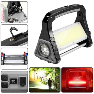 LED Work Light Portable Camping Light with Handle Hook Magnet for Car Repair Job Site Workshop Work Flashlight