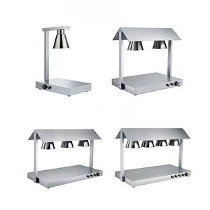 Modern Hotel Stainless Steel Electric Infrared Food Heat Warming Lamps Carving Light Soup Station Food Warmer Lamp