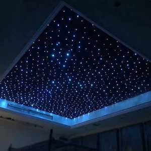 Home Theater LED Star Ceiling Panels PMMA Fiber Optic Lights Lightweight High CRI 75 Dimmable Remote Control IP33 Rated 2700K