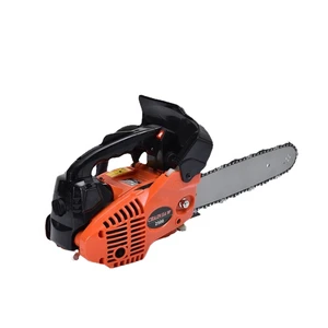 25.4CC Gasoline Handle Chainsaw Portable 12 Inch 2-Stroke Gas Powered Wood Cutting Chainsaw