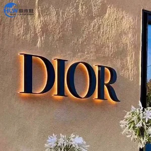 Source Manufacturer Baked Paint Finish Led Backlit Letters Outdoor Wall Sign Logo For Brand Name