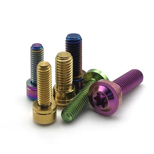 Gr5 Anodized Colored M3 M4 M5 M6 M7 M8 M10 Bicycle Motorcycle Titanium Screw In China Wholesale Screws