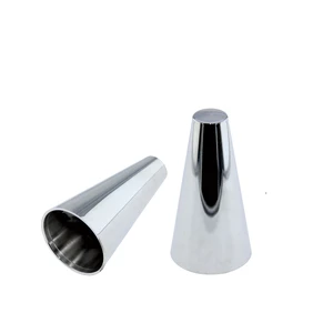 BS-NL1025 Lug Nut Covers 33mm Flat Top Screw-On Cone Chrome Plastic