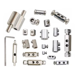 Corrosion Resistant Nickel Plated Brass Cnc Machined Barrel Nut Connector for It Infrastructure Direct Factory Sourcing