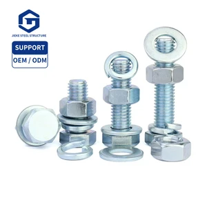 Hot Sale Grade 8.8 10.9 ASTM A325 A490 Heavy Hex Bolts and Nuts M6x65 M8 M10 M12 Black Hexagon Bolts