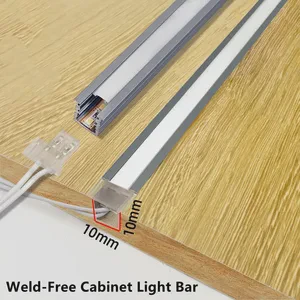 10mm Embedded LED Cabinet Light Removable Wardrobe Light Ultra-thin Aluminum Concealed Wine Cabinet Light with LED Light Strip