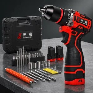 Guang Chen 16.8V Brushless Cordless Power Drill Set Factory Price Taladro Inalambrico With 2 Batteries 40 Pcs Accessories
