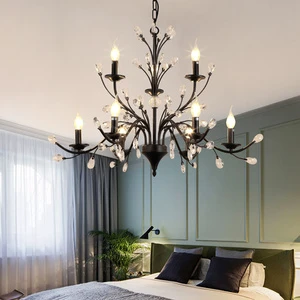 Luxury K9 Crystal Chandelier Modern Lustre Ceiling Pendant Light for Living Room Dining Room Hotel Lobby Lighting