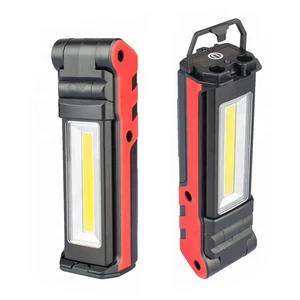 Portable Cob Led Inspection Lamp Foldable Rechargeable Power Display Work Light with Magnetic Base for Car Repair