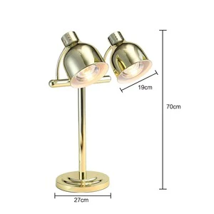 Hole sale Luxury Commercial Standing type Food Heating lamp warm lamp Heating light with tabletop for Buffet hotel restaurant