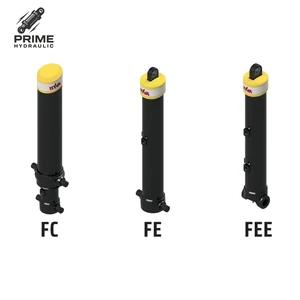 Dump Truck Front End Telescopic Hydraulic Cylinder 3 Stage 250 Bar Heavy Duty Direct Replacement Hyva Compatible in Stock Ready