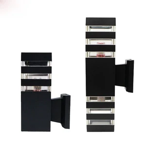 Hot Sale Outdoor Waterproof Aluminum Wall Lamp Double-Headed Exterior Garden Lamp for Front Door 6W Square Cross-Border Design