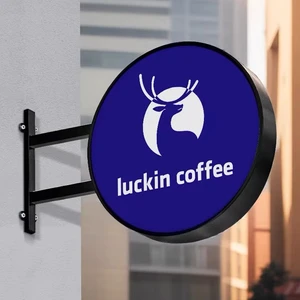 Custom Business Sign Led Outdoor Light Box Advertising Custom Led Light Displays Coffee Shop Restaurant Sign Led Light Box Sign