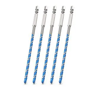 Peaktop 7-Piece Carbide Bits with Hex Shank 5/32 to 3/8 Inch Sizes, Carbide Tips Masonry Drill Bit Set
