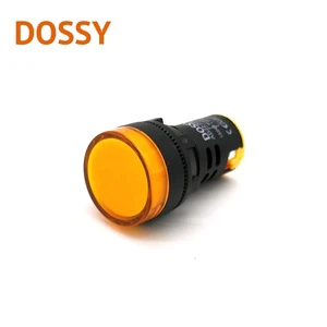 22mm LED Indicator Lamp Green Color Emergency Light IP65 Rated 12-250V 5A ABS Plastic 50000 Hours Lifespan