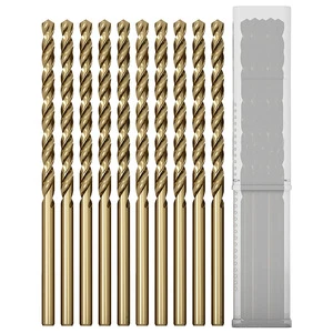 BEILI M35 HSS Co Fully Ground Twist Drill Bit 1.8-10mm Extra Long for Stainless Steel Cast Iron Aluminum Metal Drilling