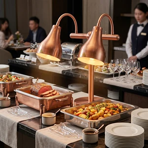 New Food Warmer Heating Lamp Food Light Buffet Food Heating Lamp With Head Light for Hotel Restaurant Supplies