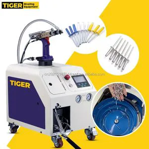 TIGER Best Pneumatic Automatic Feeding Blind Rivet Gun Riveter Dual-head Rivet Tool