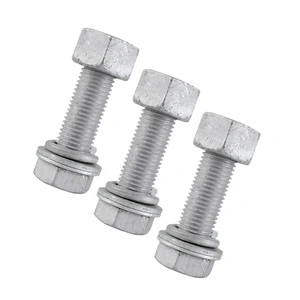 DIN960 Half Thread Bolts And Nuts Alloy Steel Zinc Coated M10 M27 Industrial Fasteners