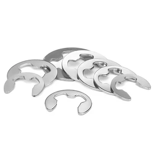 1.2mm- 30mm DIN6799 Stainless Steel 304 Snap E Type Ring Rotor E Type Circlip External E-Clip Retaining Rings for Shafts