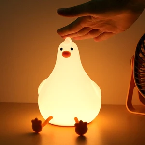 Portable Silicone LED Night Lamp Touch Activated 3 Brightness Levels Bedroom Bedside Light