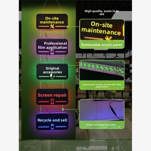 Mobile Phone Repair Light Box Electronic Display Board Illuminated Advertising Board Hanging Glass Double-Sided Light