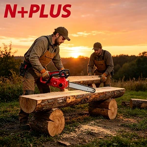 N+plus Portable Brushless 12 Inch Tree Pruning Chain Saw 13Ah Lithium Battery Powered Electric Cordless Chainsaw