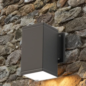 Wholesale Outdoor AC220V square LED Wall Lamps Black Grey Waterproof Aluminum IP65 Housing Warm White/Cold White Garden Lighting