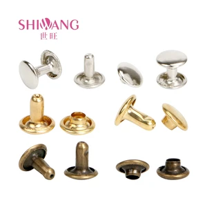 Metal Double Head Cap Garment Rivets Two Side Silver Gold 2mm/8mm/9mm Decorative Rivets For Jeans Bags Shoes Leather Accessories