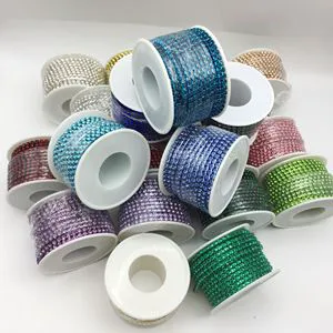 SINRONG Wholesale Claw Chain Multi Color DIY Accessories SS12 Chain Claw Clothing Accessories Water Diamond Metal Materials