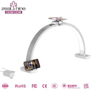 Foldable Half Moon LED Nail Light Plastic Phone Holder Beauty Led Table Lamp For Nail Salon Lash Working Desk Lamps